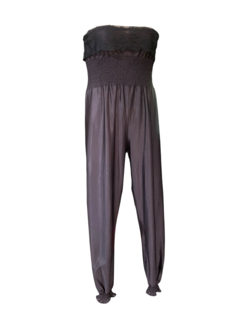 Vtg 80’s Women's Undercover Wear Black Strapless Jumpsuit Size M